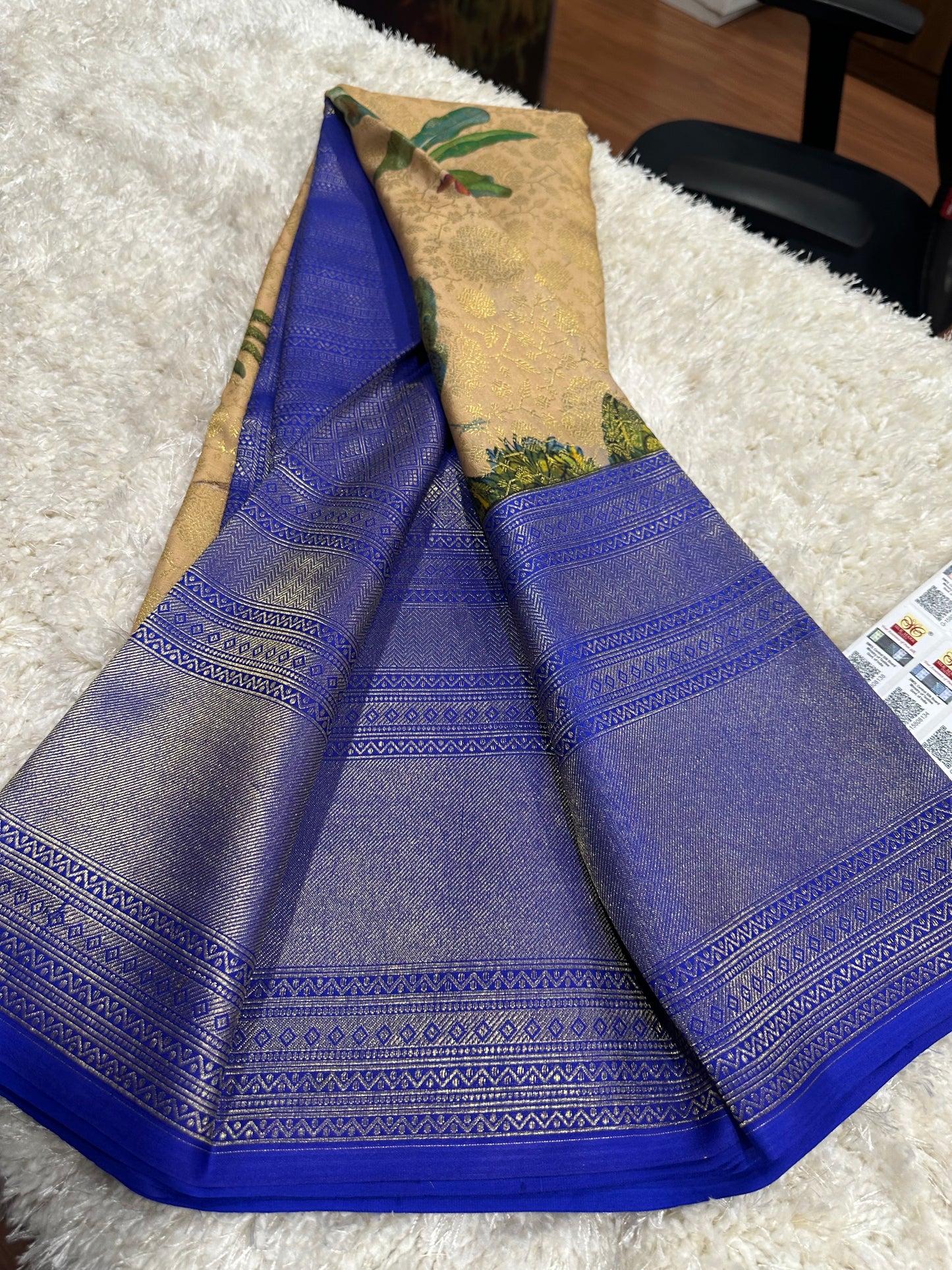 Pure digital print Kanjivaram silk sarees