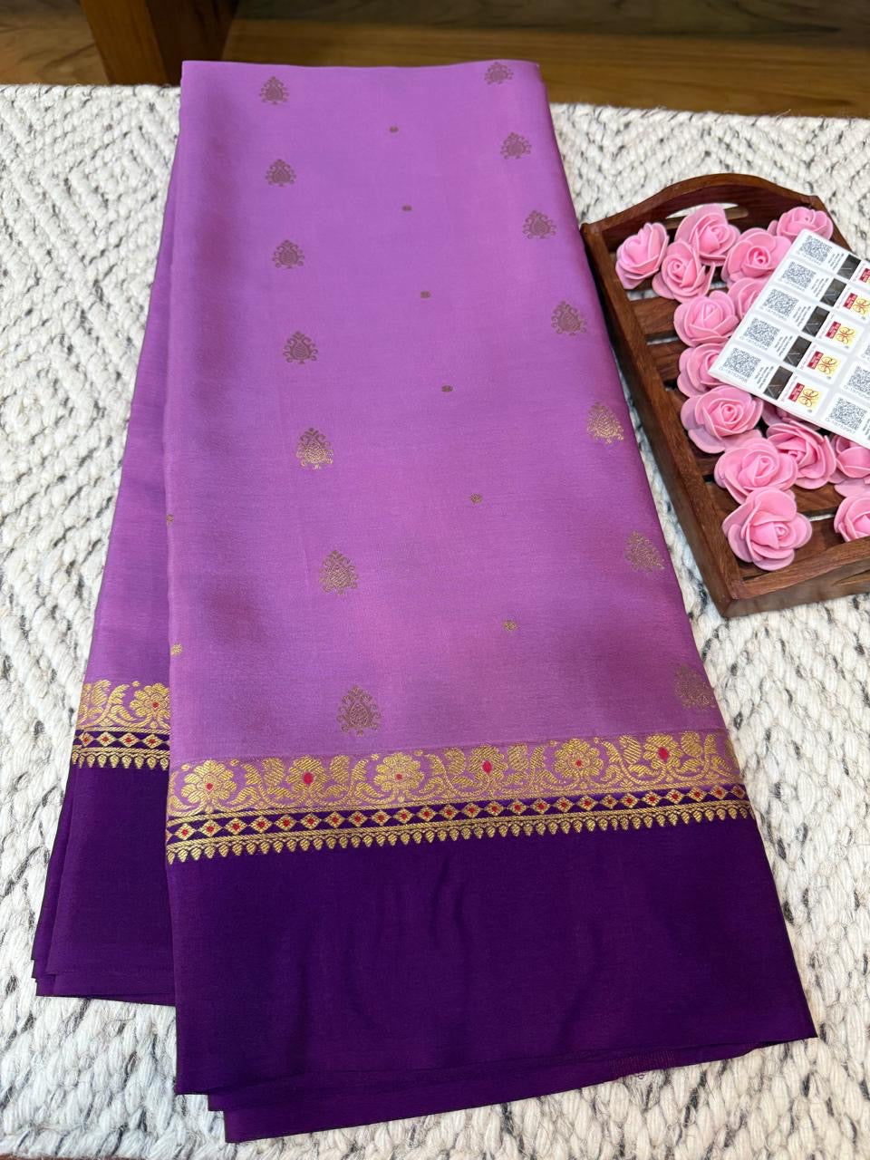 Mysore silk sarees Butta pattern
