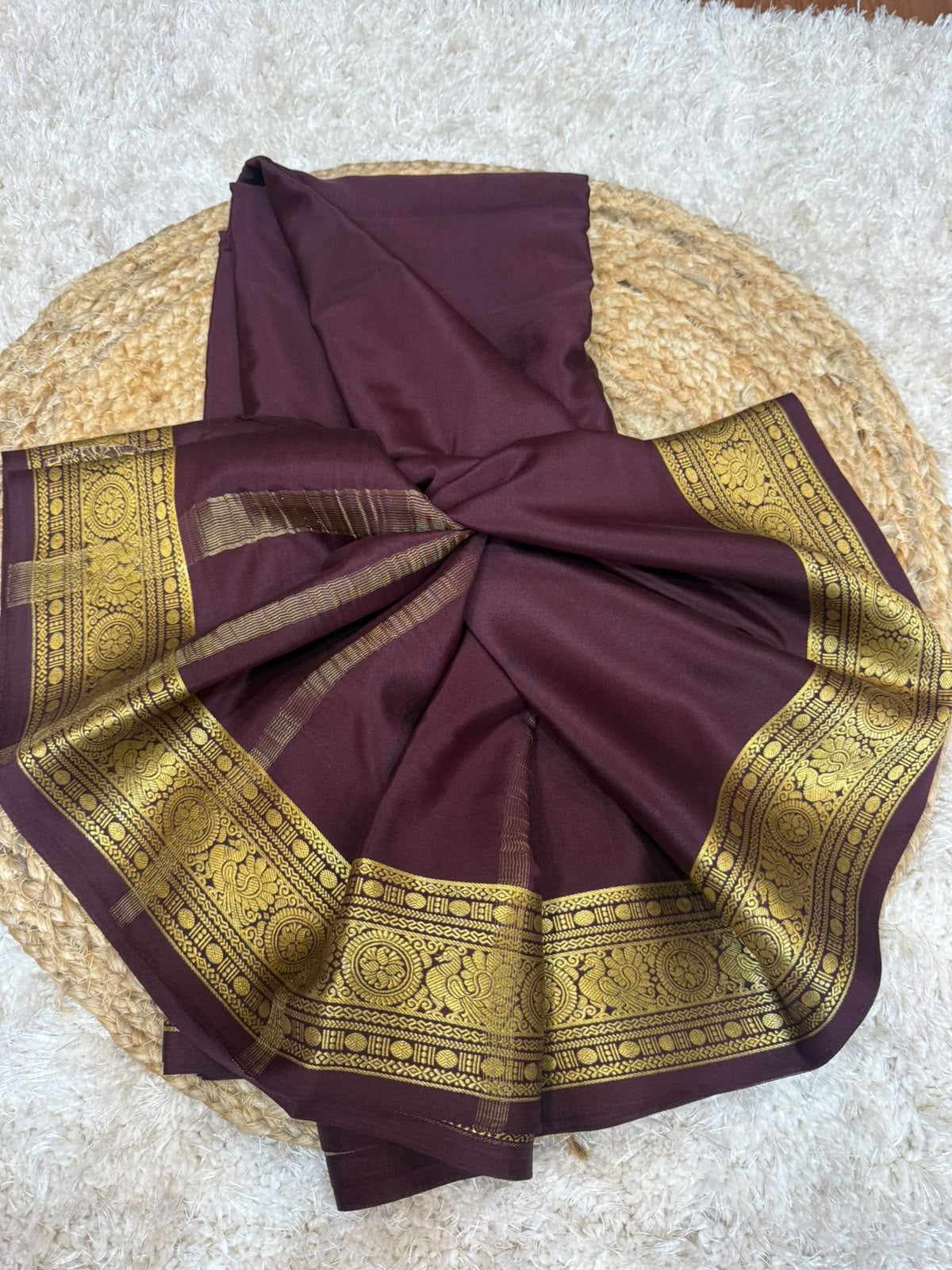 Mysore silk sarees self pattern