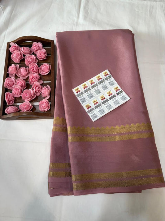 Mysore silk sarees self pattern
