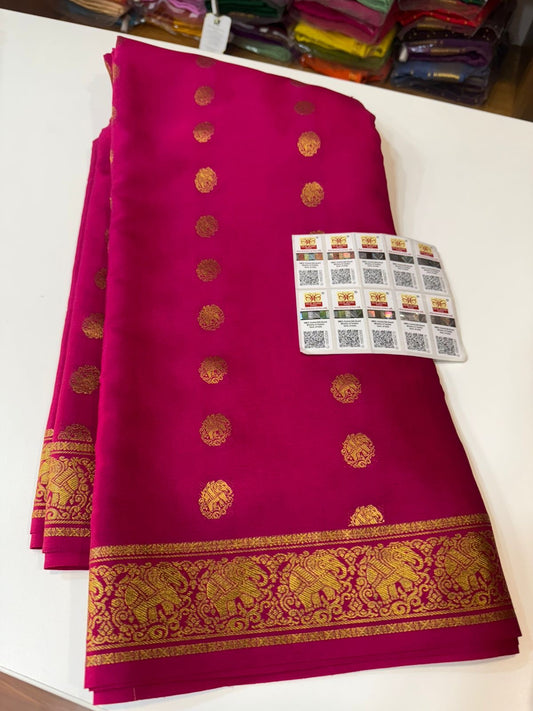 Mysore silk sarees Butta pattern