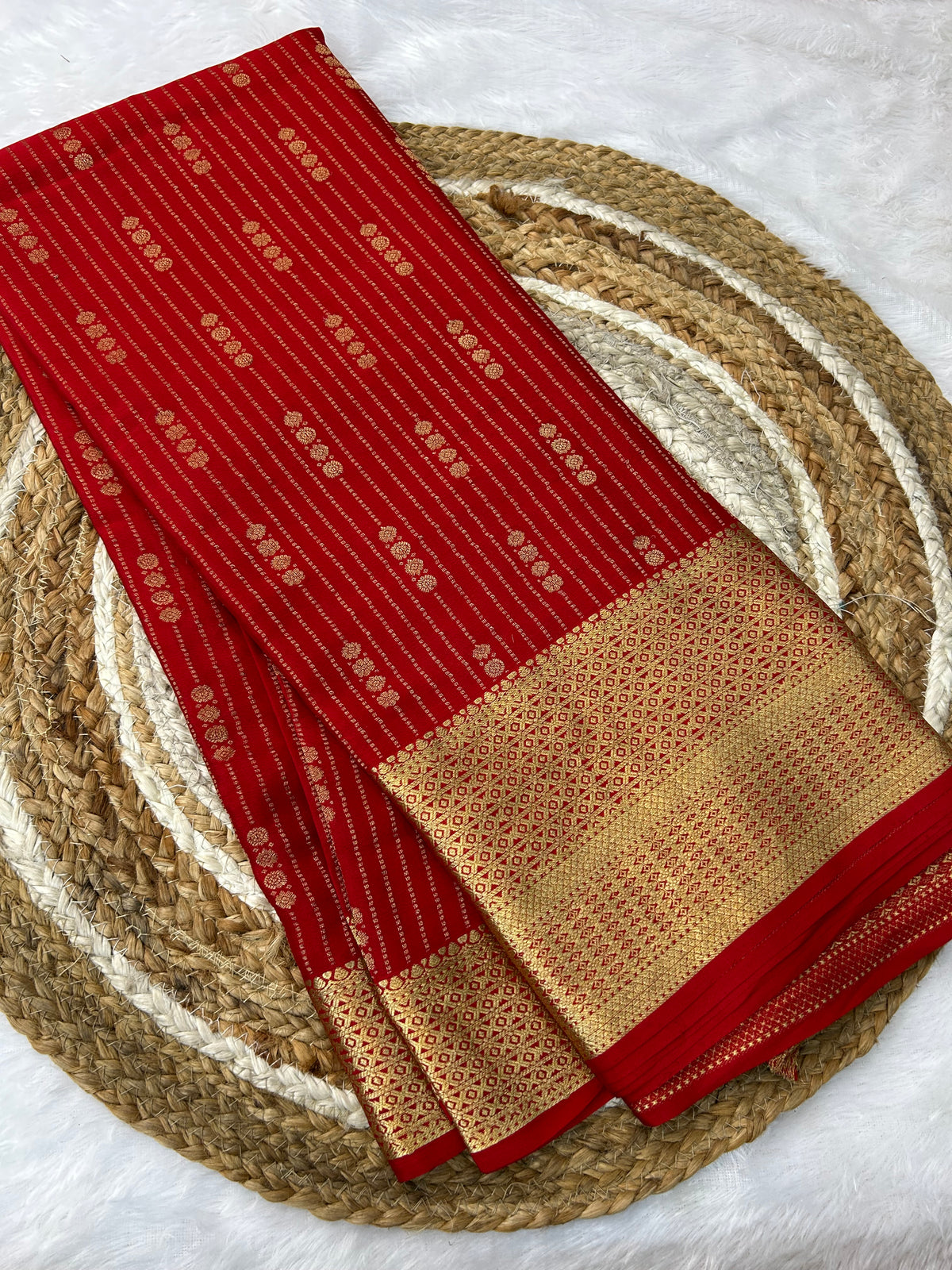 Mysore silk floral Butta