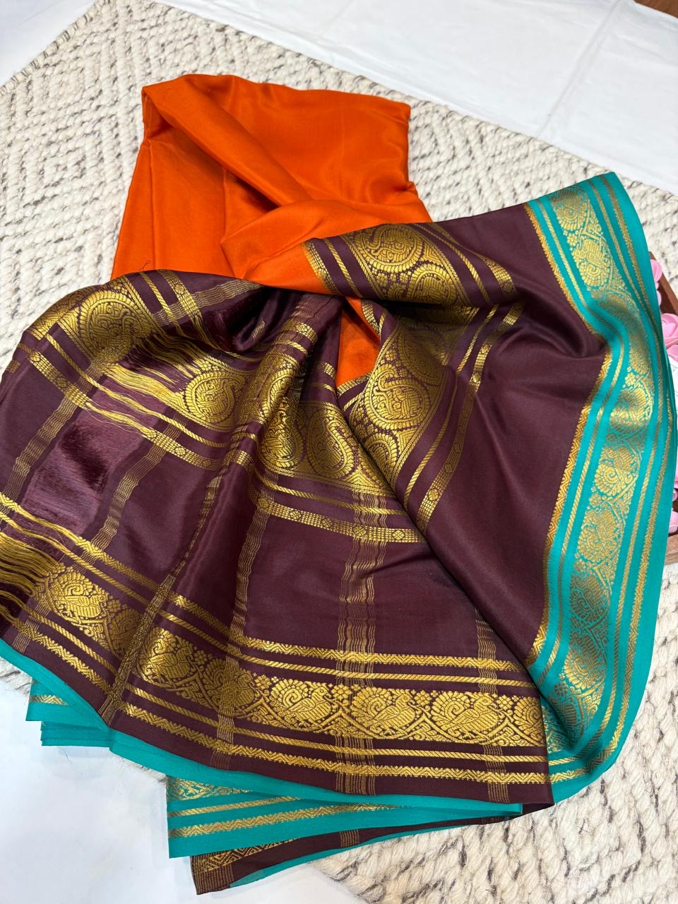 Mysore silk sarees 3D pattern