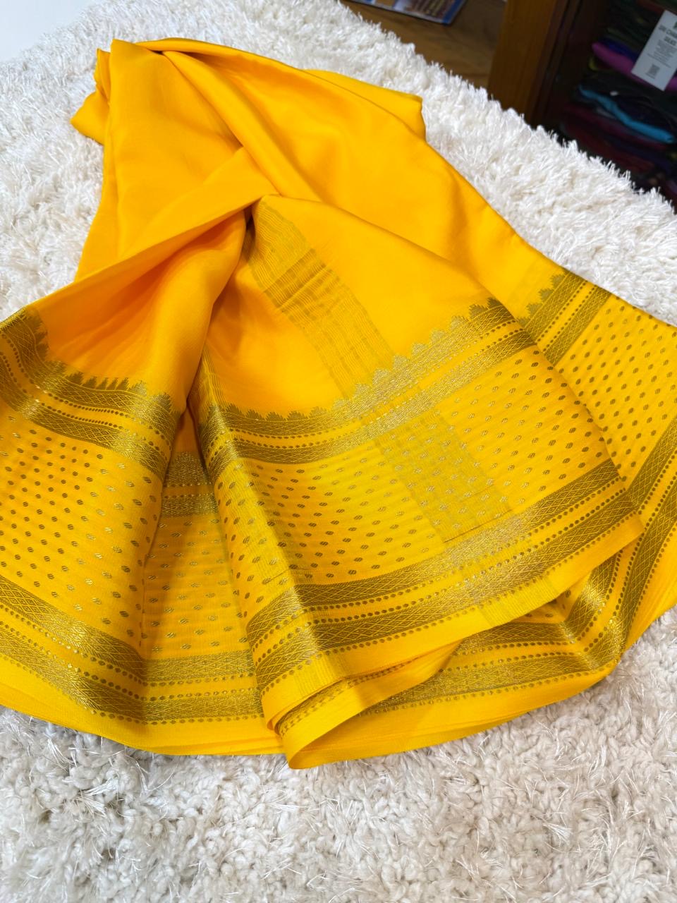 Mysore silk sarees self pattern