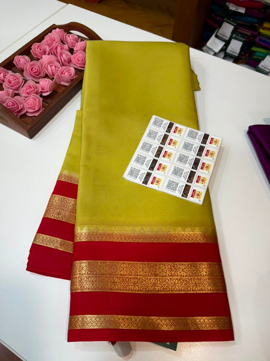 Mysore silk sarees light weight pattern