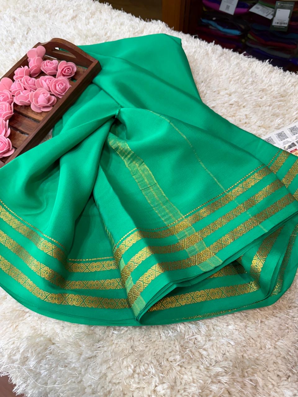 Mysore silk sarees self pattern