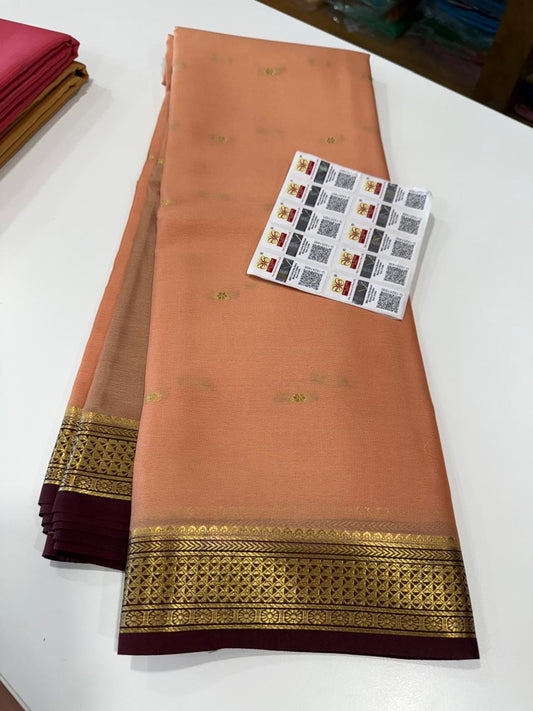 Mysore silk saree light weight pattern
