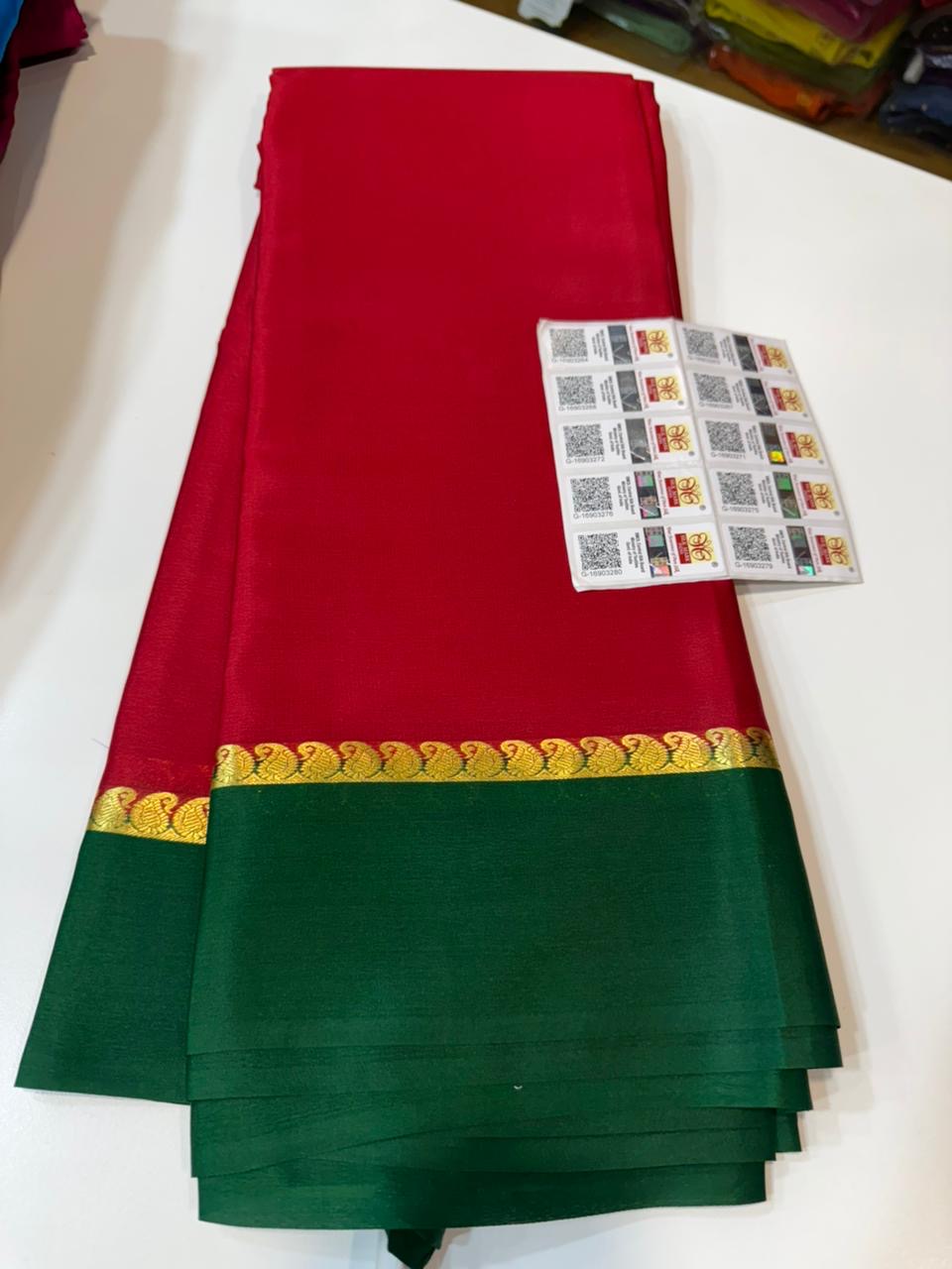 Mysore silk sarees light pattern