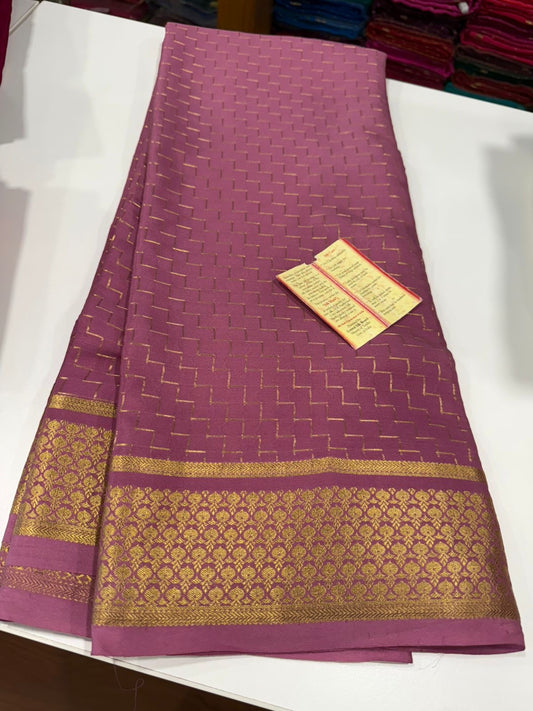 All over Zari consumption pattern with rich Pallu