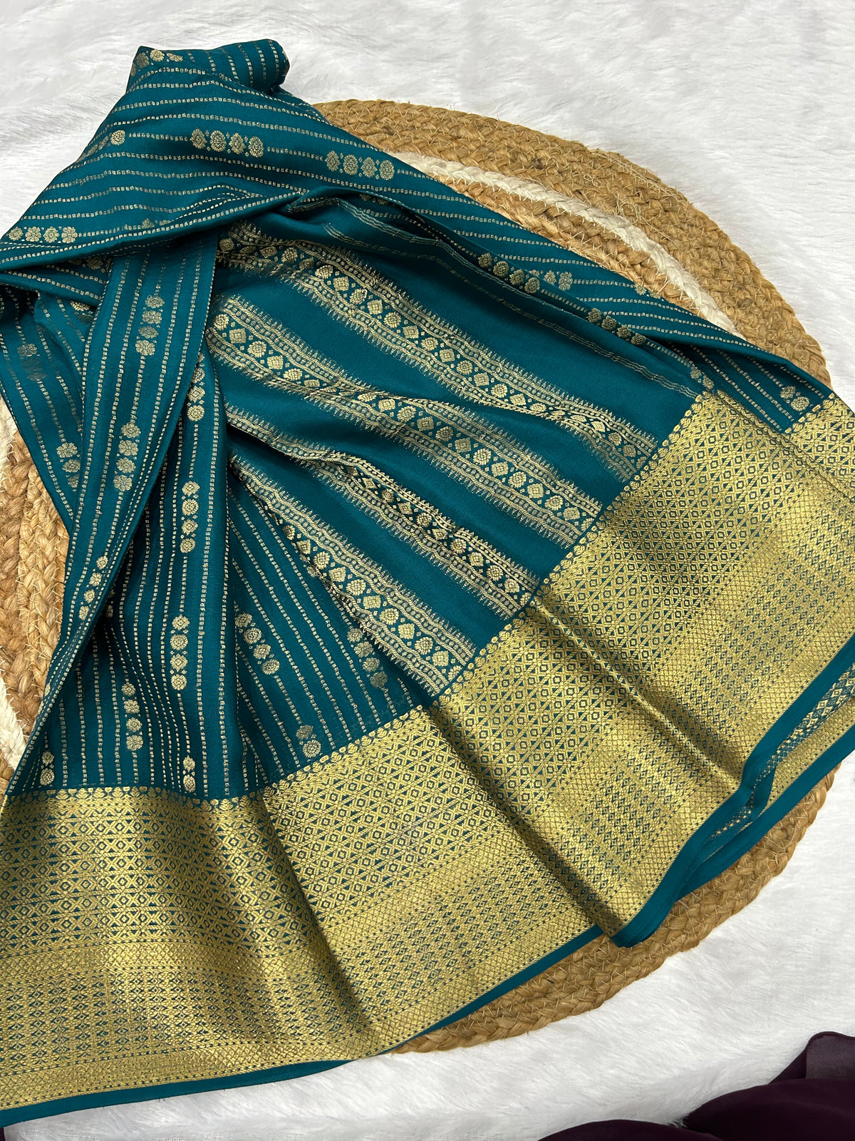 Mysore silk floral butta
