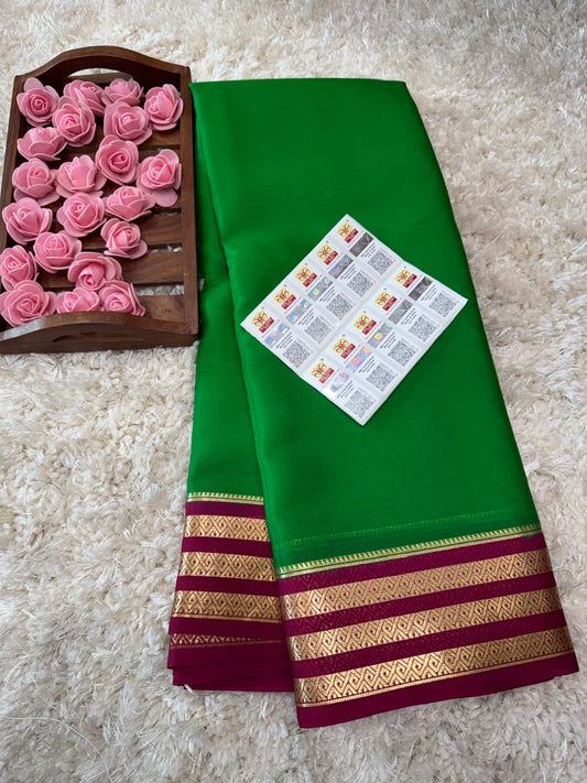Mysore silk sarees light weight pattern