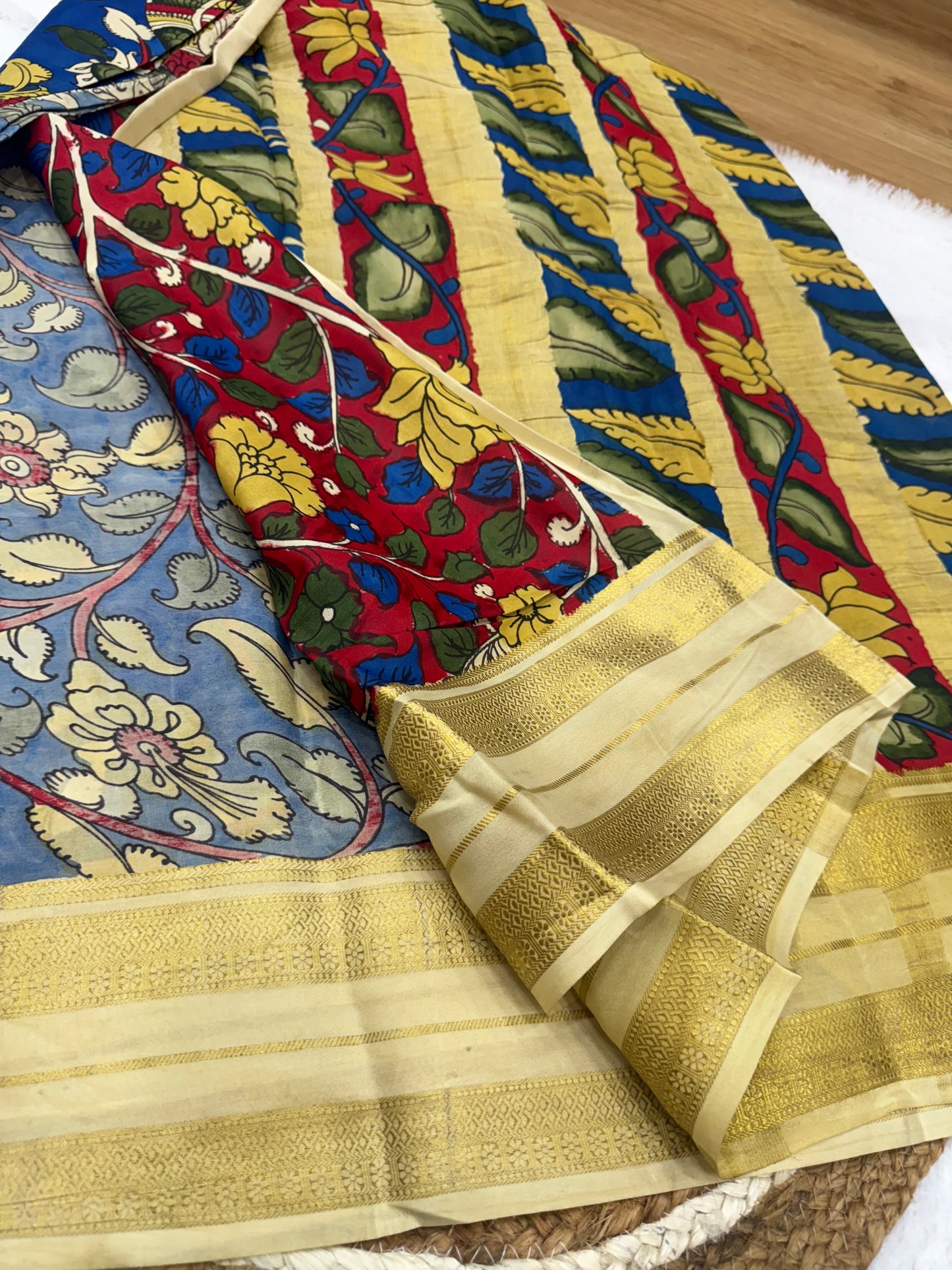 Pen Kalamkari Mysore silk