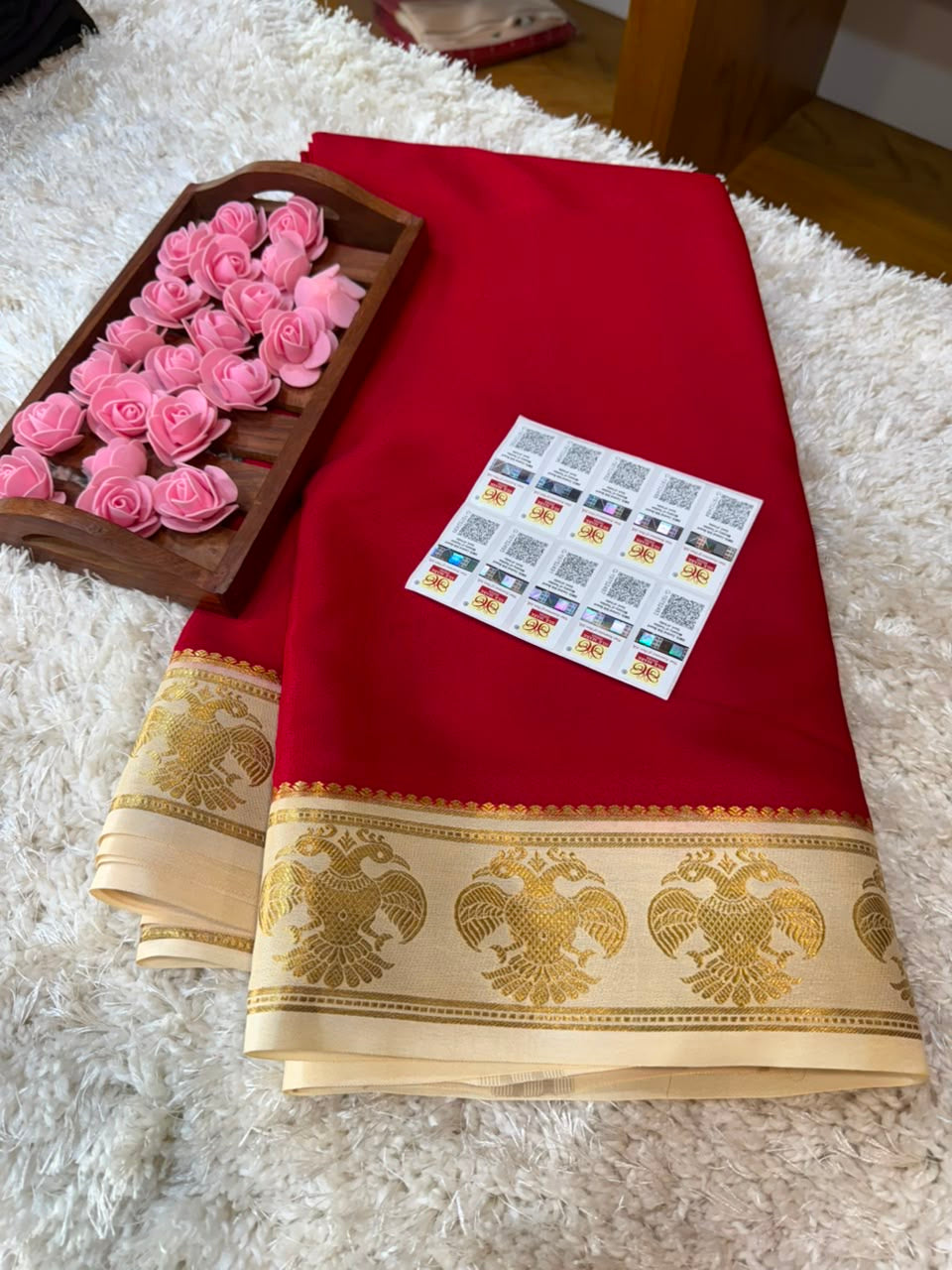 Mysore silk sarees contrast pattern