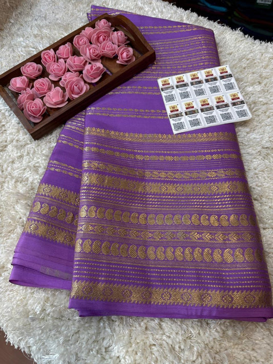 Mysore silk sarees self pattern