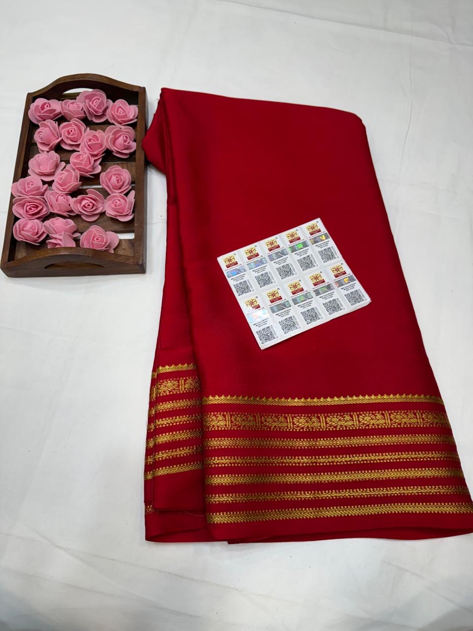 Mysore silk sarees self pattern