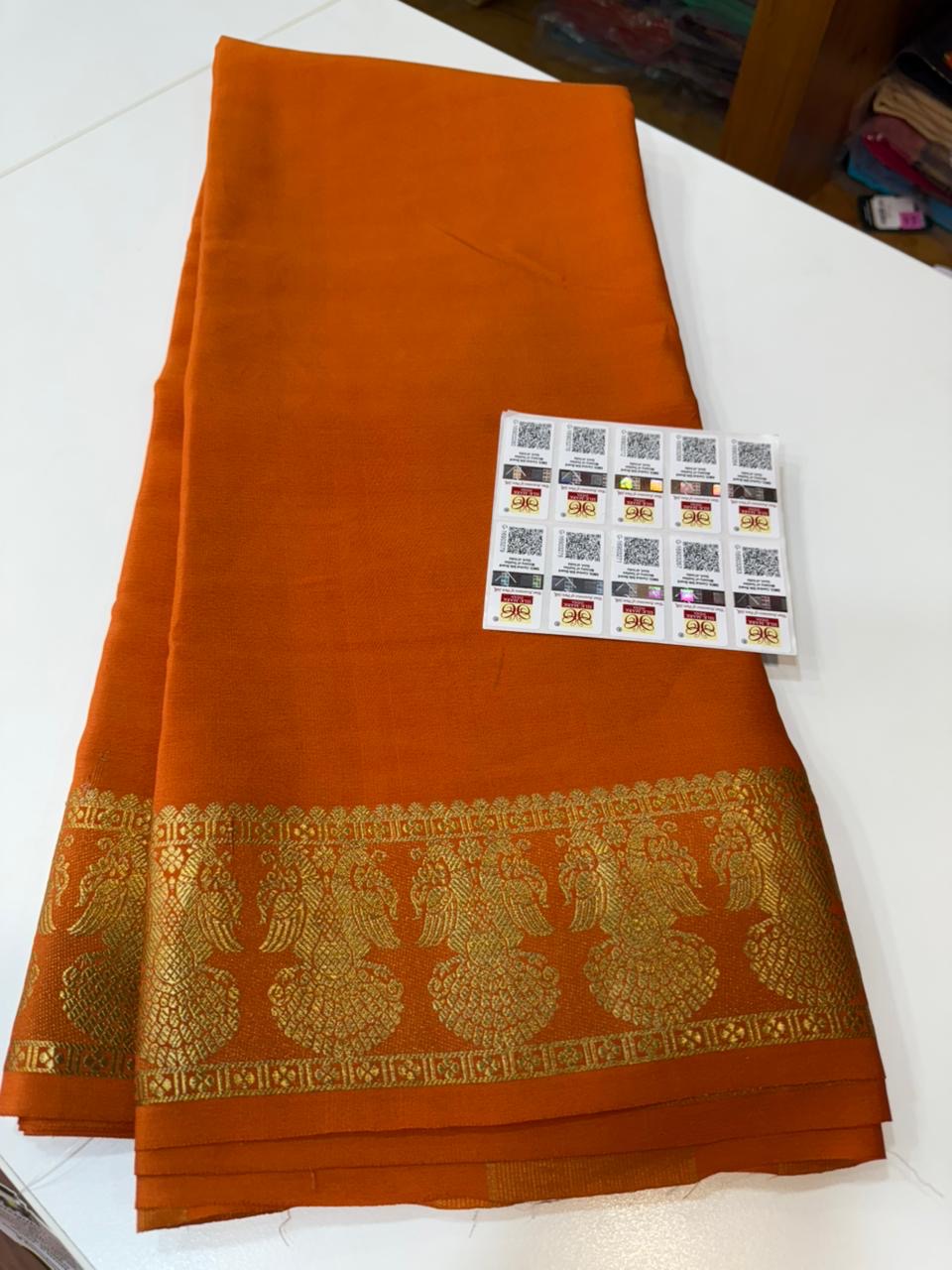 Mysore silk sarees self pattern