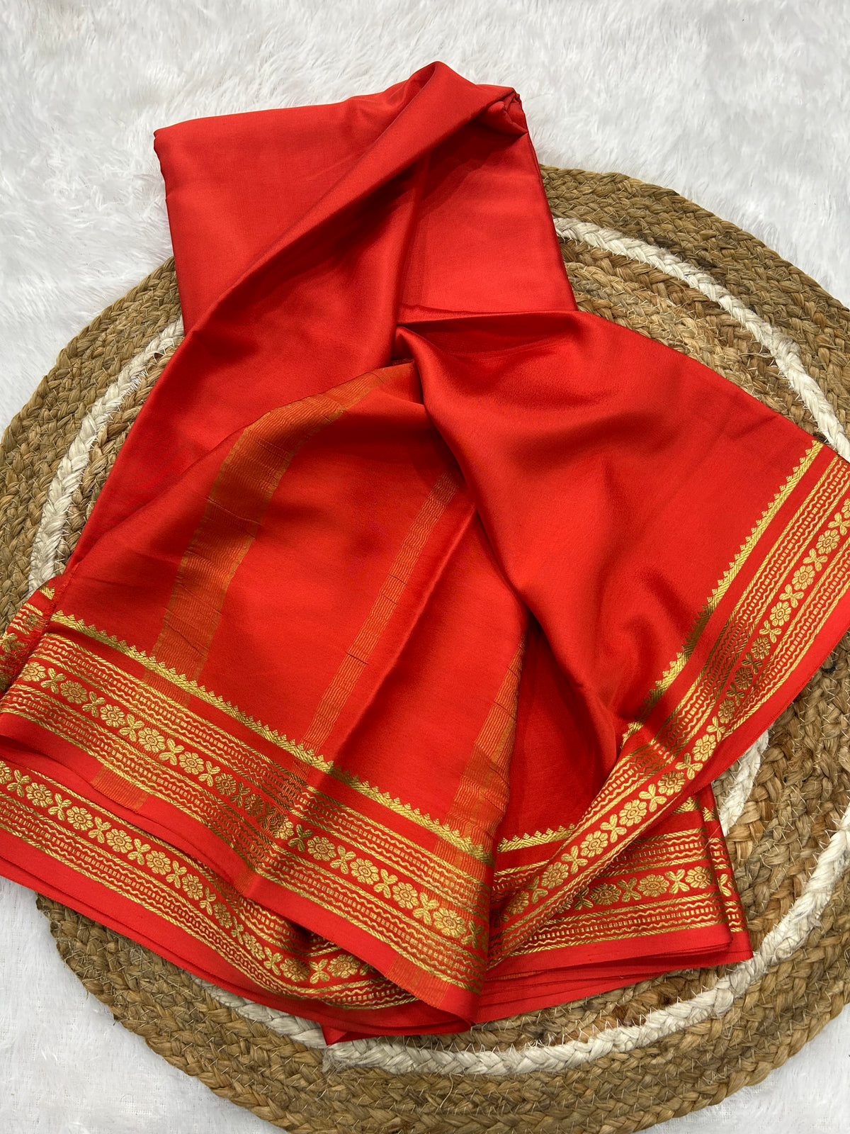 Mysore silk floral border